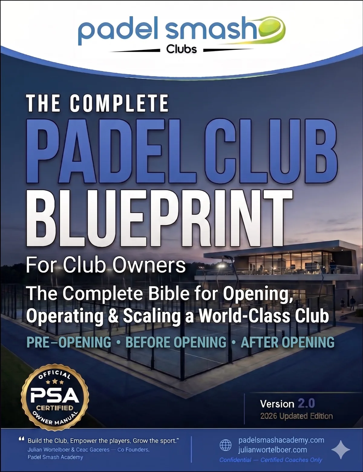 The Complete Padel Club Blueprint operating manual for padel club owners